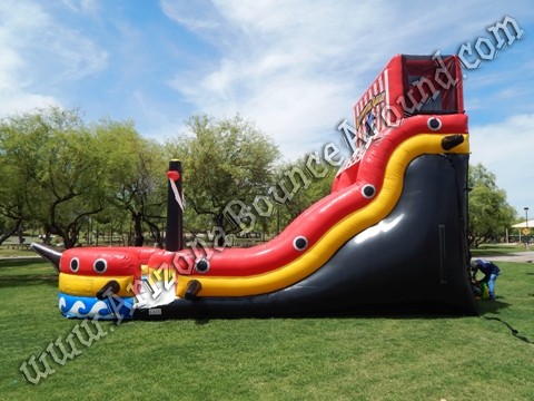 Pirate themed water slide rental Phoenix